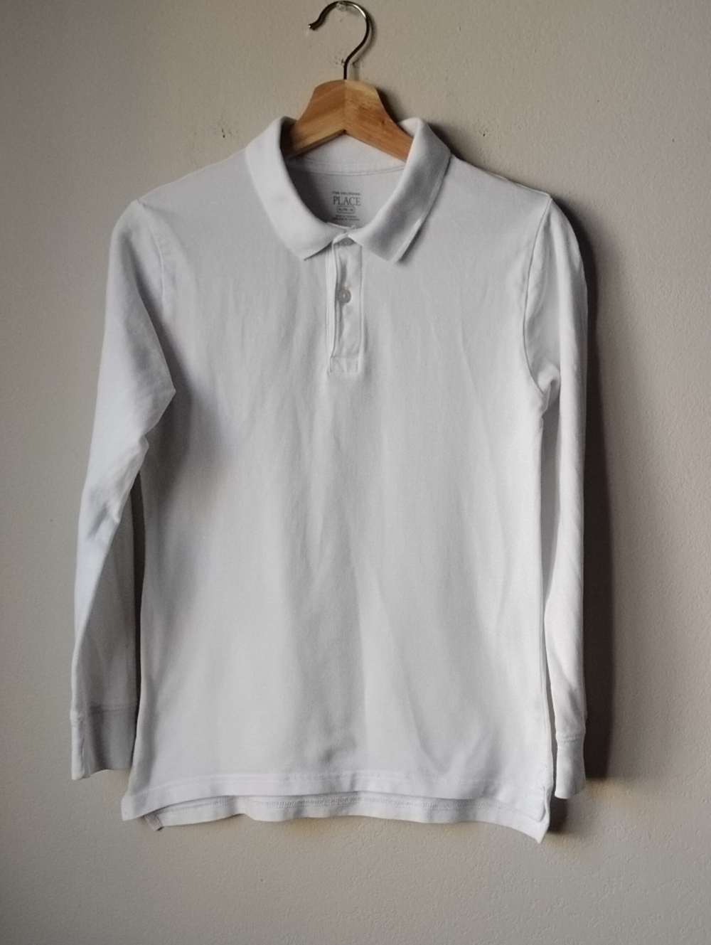 🌺💙 The Children's Place Size XL Long Sleeve Pique Polo White